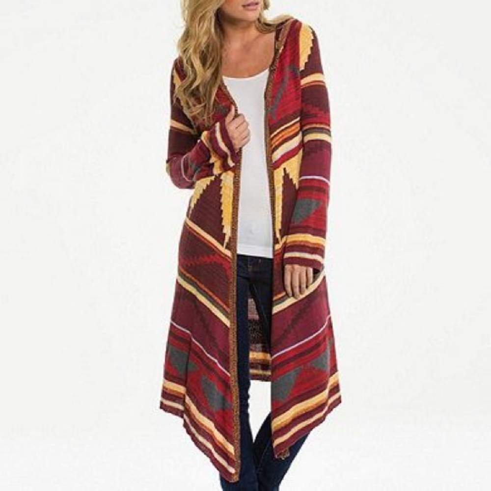 Tribal long cardigan